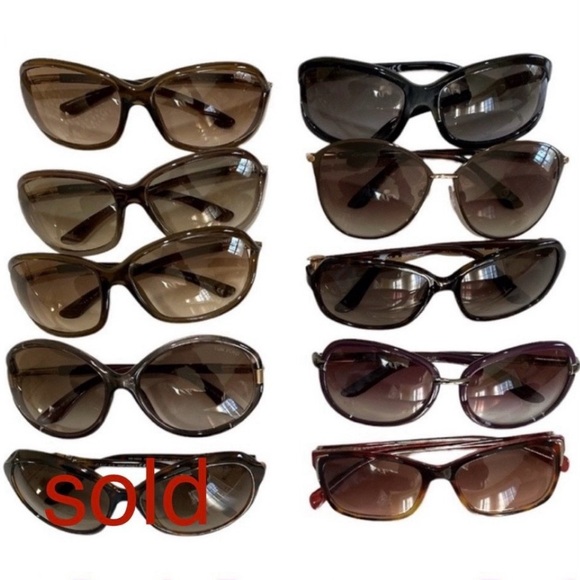 Make Offer Pair/Lot of 9 SUNGLASSES Prada Tom Ford Ferragamo Luxury - Picture 12 of 12